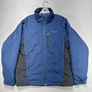 Columbia Omni Shield Jacket Mens Sz Large Black Navy Soft Shell Outdoor Gorpcore